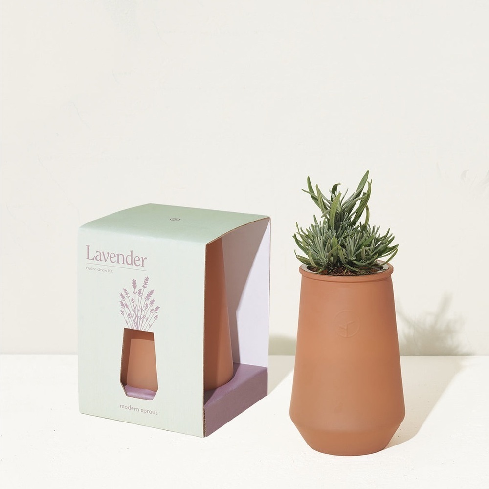Modern Sprout Lavender Tapered Tumbler Hydro Grow Kit Non GMO Lavender Seeds NIB